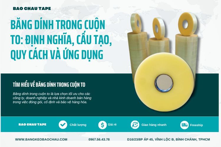 Băng Dính Trong Cuộn To: Định Nghĩa, Cấu Tạo, Quy Cách Và Ứng Dụng