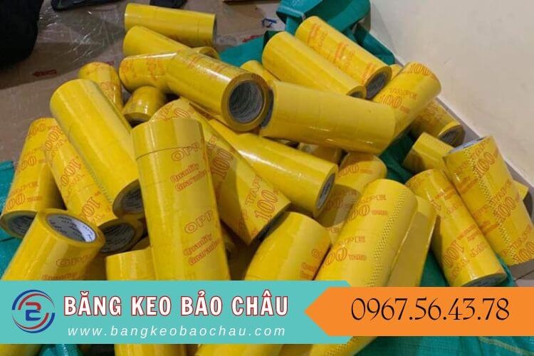 Băng dính dán thùng màu vàng giá rẻ tại Bảo Châu